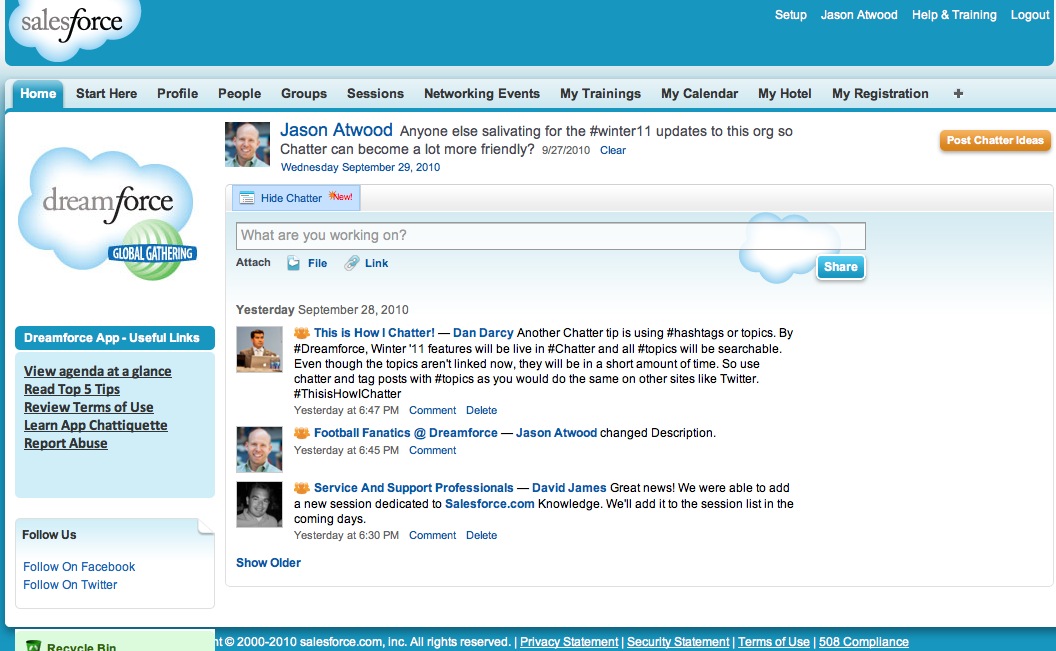 Dreamforce Chatter Portal