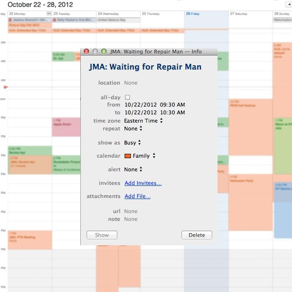Managing the Family Calendar in the Cloud with iCal