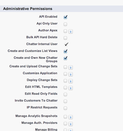 Admin permissions