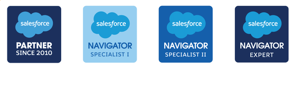 Arkus Salesforce Certified Partner Badges, Specialist 1 Specialist 2 and Expert Level 