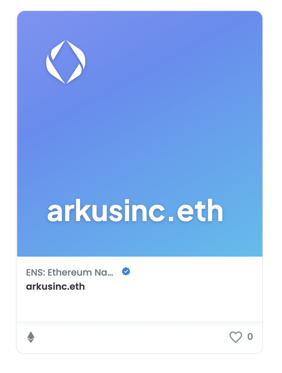 Arkusinc.eth ENS 