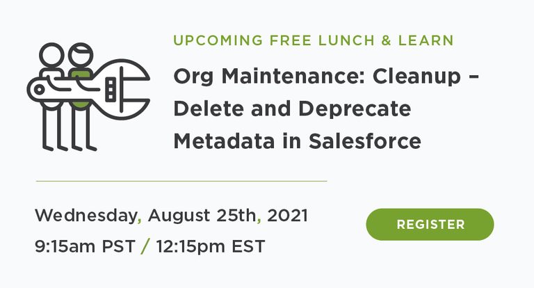 Org Maintenance Lunch & Learn details