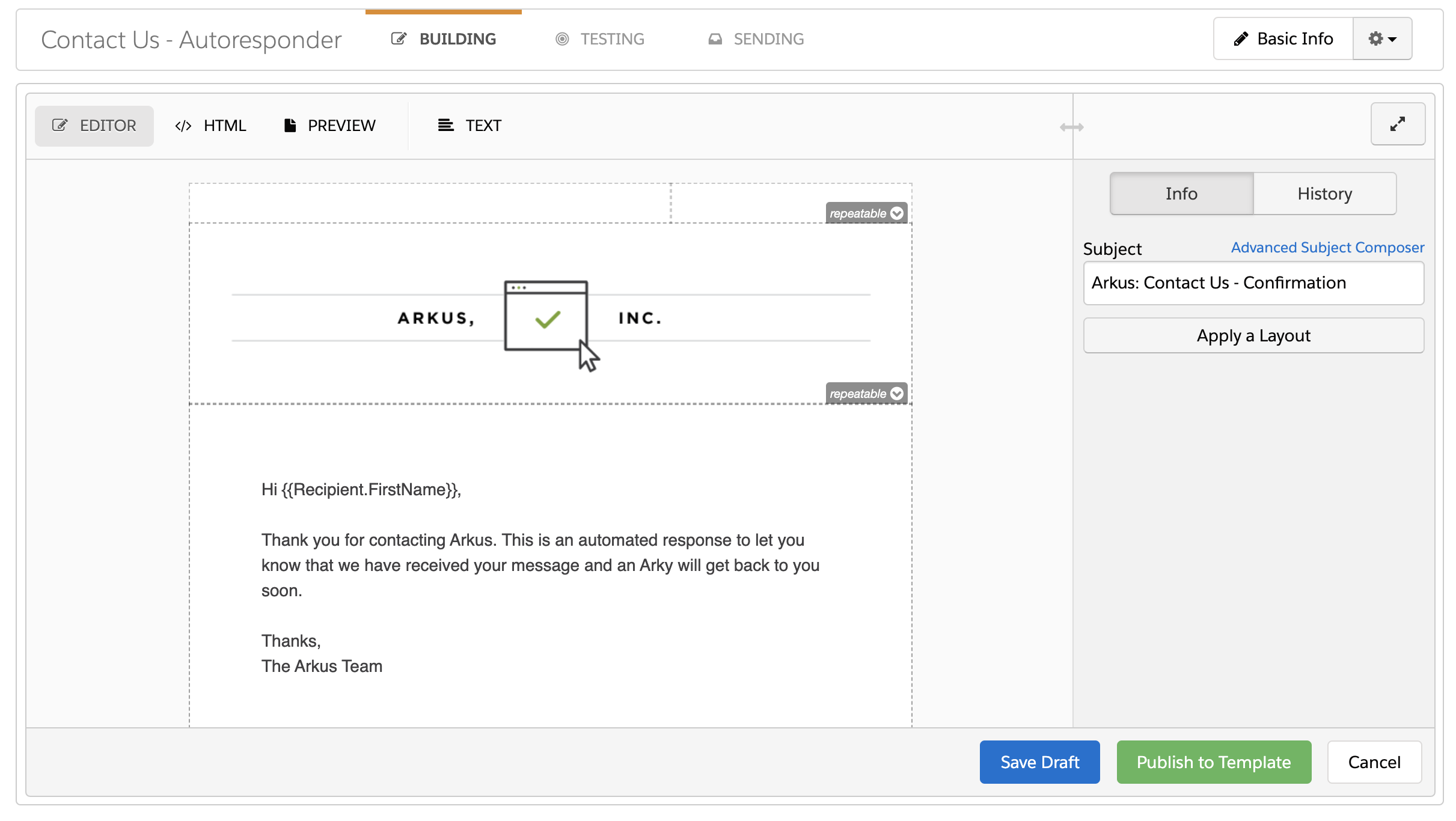 Pardot email templates