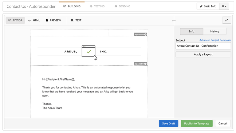 Pardot email templates