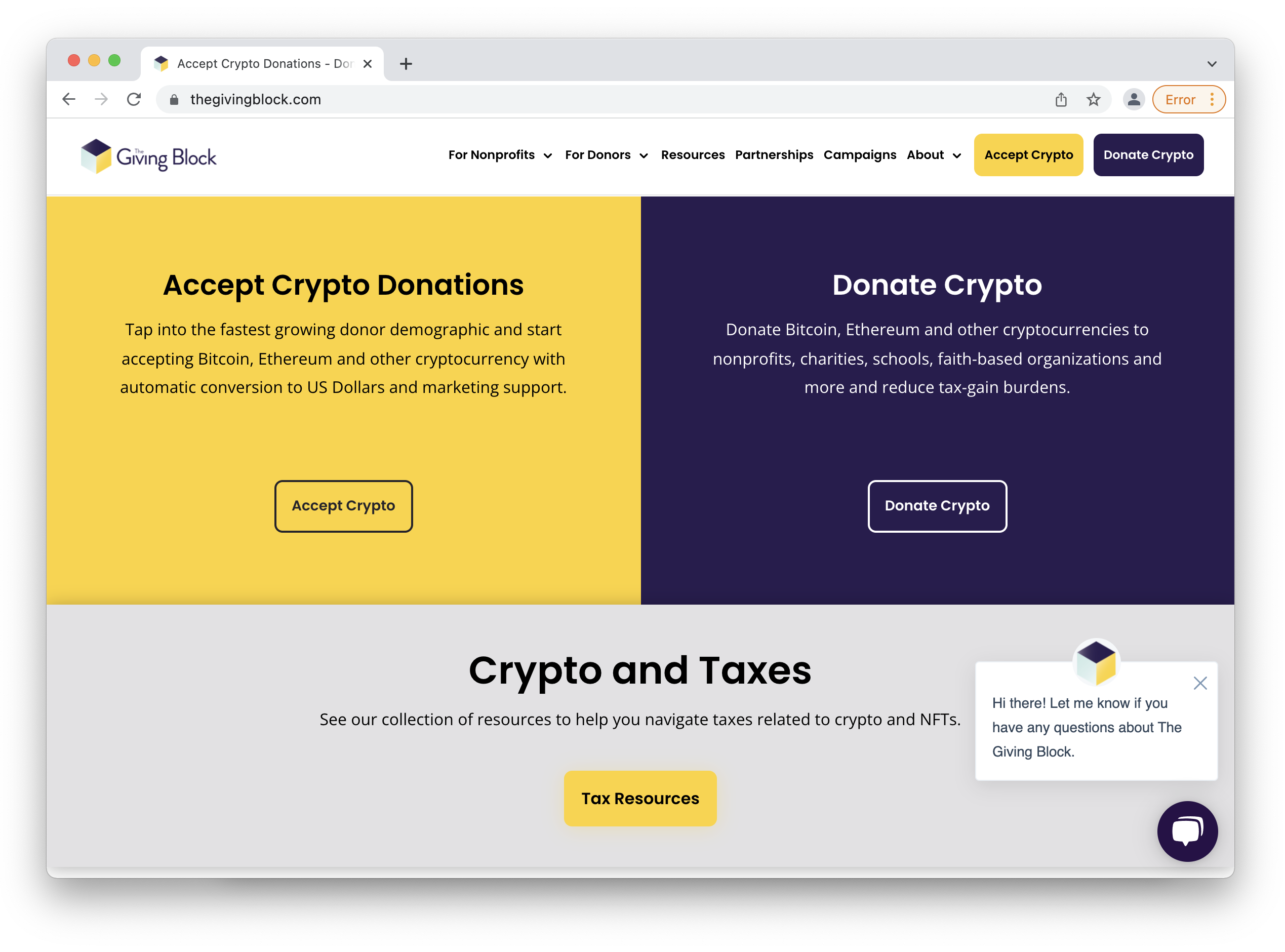 Giving Block Website