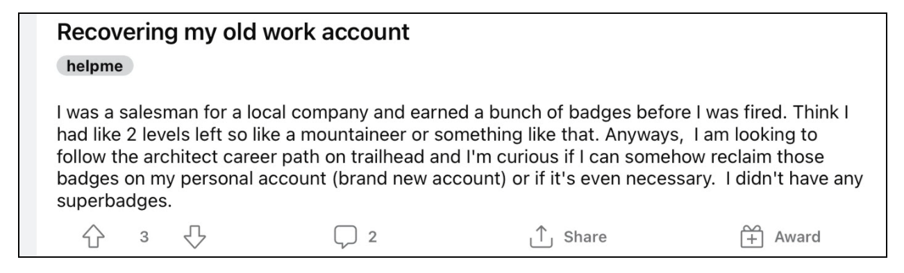 Trailblazer Account Help